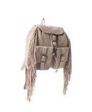 Load image into Gallery viewer, Bohemian Taupe Suede Leather Backpack - Myra
