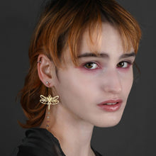 Load image into Gallery viewer, Dance of The Dragonfly Tourmaline Drop Earrings