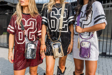 Load image into Gallery viewer, Clear HydroBag® Stadium with Gold Trim and Matching Pouch