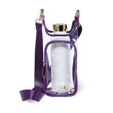 Load image into Gallery viewer, Clear HydroBag® Stadium with Purple Trim and Matching Pouch