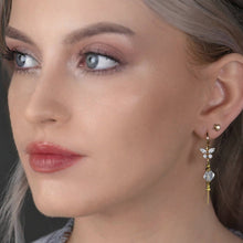 Load image into Gallery viewer, Crystal Butterfly w/ Semi Precious Crystal Quartz Stick Drop: Crystal