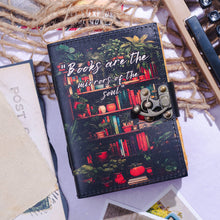 Load image into Gallery viewer, Leather Journal Notebook Books are the Mirrors of the Soul
