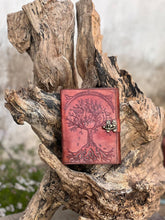 Load image into Gallery viewer, Leather Journal Notebook Tree Embossed Life of Tree: Red