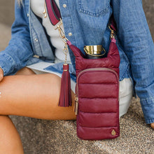 Load image into Gallery viewer, Dark Cherry HydroBag® with Cherry and Black Striped Strap