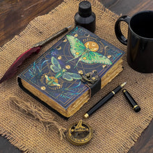 Load image into Gallery viewer, Leather Journal Blank Vintage Notebook with Butterfly Print