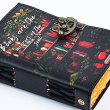 Load image into Gallery viewer, Leather Journal Notebook Books are the Mirrors of the Soul