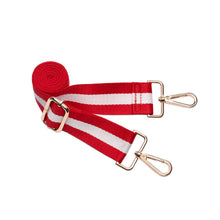 Load image into Gallery viewer, Poppy Red HydroBag® with Poppy & White Striped Strap