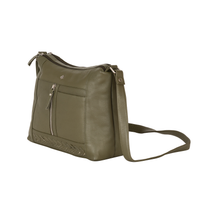 Load image into Gallery viewer, Elegant Leather Crossbody Bag Tressa – Stylish & Functional: Sea Green
