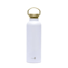 Load image into Gallery viewer, White with Gold Top Insulated Water Bottle- 24 Oz