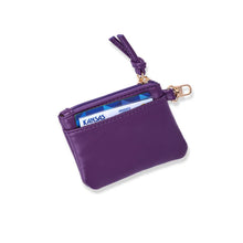 Load image into Gallery viewer, Clear HydroBag® Stadium with Purple Trim and Matching Pouch