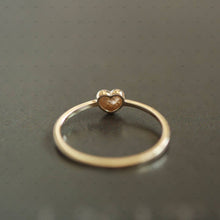 Load image into Gallery viewer, S925 Silver 14k Gold Plated Cute Heart Ring: Yellow Gold