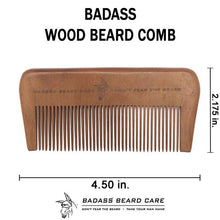 Load image into Gallery viewer, Badass Wood Beard Comb