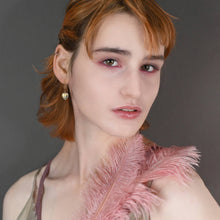 Load image into Gallery viewer, Small Vintage Heart w/ Tiny Crystals Earrings ~ Valentines