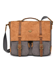Load image into Gallery viewer, Valley Oak Canvas Messenger Bag: Khaki