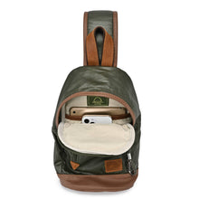 Load image into Gallery viewer, Urban Light Coated Canvas Sling Bag: Khaki