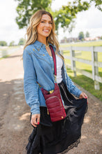 Load image into Gallery viewer, Dark Cherry HydroBag® with Cherry and Black Striped Strap