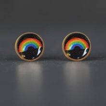 Load image into Gallery viewer, Tiny Picture Studs (Deco Rainbow)