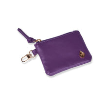Load image into Gallery viewer, Clear HydroBag® Stadium with Purple Trim and Matching Pouch