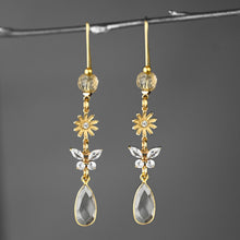 Load image into Gallery viewer, Whimsical Butterfly, Flower & Semi Precious Stone Longwire