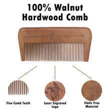 Load image into Gallery viewer, Badass Wood Beard Comb