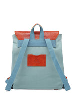 Load image into Gallery viewer, Valley Trail Coated Canvas Backpack: Navy
