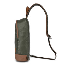 Load image into Gallery viewer, Urban Light Coated Canvas Sling Bag: Khaki