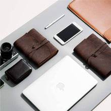 Load image into Gallery viewer, Leather journal diary with ruled craft pages