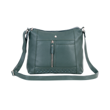 Load image into Gallery viewer, Elegant Leather Crossbody Bag Tressa – Stylish & Functional: Sea Green