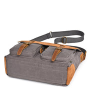 Load image into Gallery viewer, Valley Oak Canvas Messenger Bag: Khaki