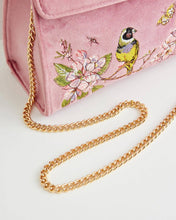 Load image into Gallery viewer, Morning Song Bird Embroidered Mini Pink Tote