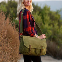 Load image into Gallery viewer, Coastal Canvas Messenger: Army Green
