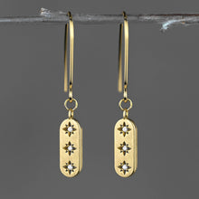Load image into Gallery viewer, Triple 3 Star Crystal Earrings