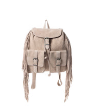 Load image into Gallery viewer, Bohemian Taupe Suede Leather Backpack - Myra