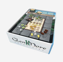 Load image into Gallery viewer, Board game box with game pieces and board layout on a white background