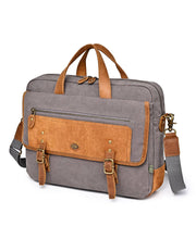 Load image into Gallery viewer, Valley Oak Canvas Brief Bag: Grey