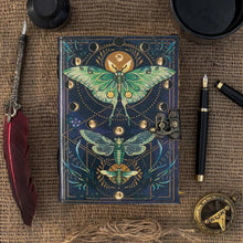 Load image into Gallery viewer, Leather Journal Blank Vintage Notebook with Butterfly Print
