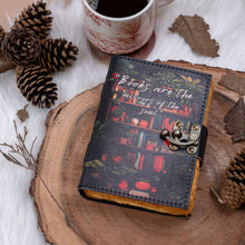 Load image into Gallery viewer, Leather Journal Notebook Books are the Mirrors of the Soul