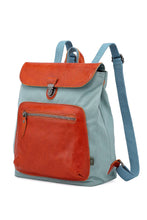 Load image into Gallery viewer, Valley Trail Coated Canvas Backpack: Navy