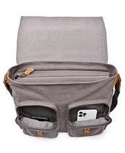 Load image into Gallery viewer, Valley Oak Canvas Messenger Bag: Khaki
