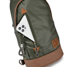 Load image into Gallery viewer, Urban Light Coated Canvas Sling Bag: Khaki