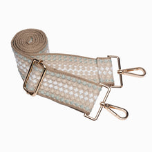 Load image into Gallery viewer, Ivory Glossy HydroBag® with Seafoam Patterned Strap