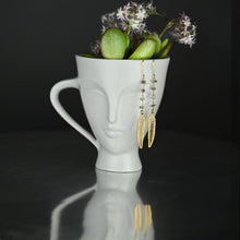 Load image into Gallery viewer, Leaf w / 4 Herkimer Diamond Earrings