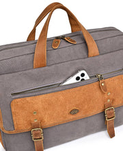 Load image into Gallery viewer, Valley Oak Canvas Brief Bag: Grey