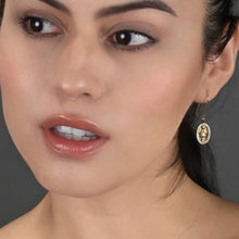 Load image into Gallery viewer, Virgin Mary w/ Tiny Crystal Earrings