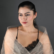 Load image into Gallery viewer, Marquise Semi Precious w/ Vintage Crystal Dragonflies Ear: Crystal