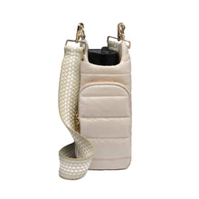 Load image into Gallery viewer, Ivory Glossy HydroBag® with Seafoam Patterned Strap