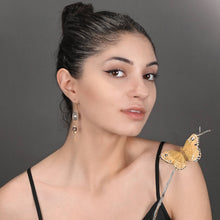 Load image into Gallery viewer, Vintage Cast Sun & Moon w/Semi Precious Stick Option Earring: ** No Semi Precious Drop