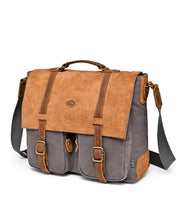 Load image into Gallery viewer, Valley Oak Canvas Messenger Bag: Khaki