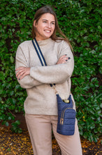 Load image into Gallery viewer, Navy Blue Matte HydroBag™ with Navy/Gold Strap