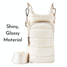 Load image into Gallery viewer, Ivory Glossy HydroBag® with Seafoam Patterned Strap